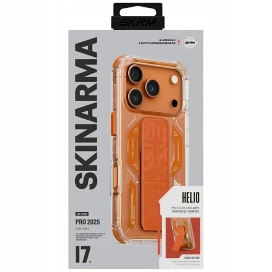 Skinarma Iphone 17 Pro (2025) 6.3" Helio (Mag-Charge + Grip-Stand) _ Orange